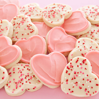 Cheryls buttercream frosted heart valentines day cookies